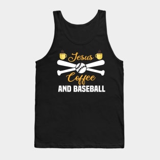 Jesus Coffe and Baseball Tank Top